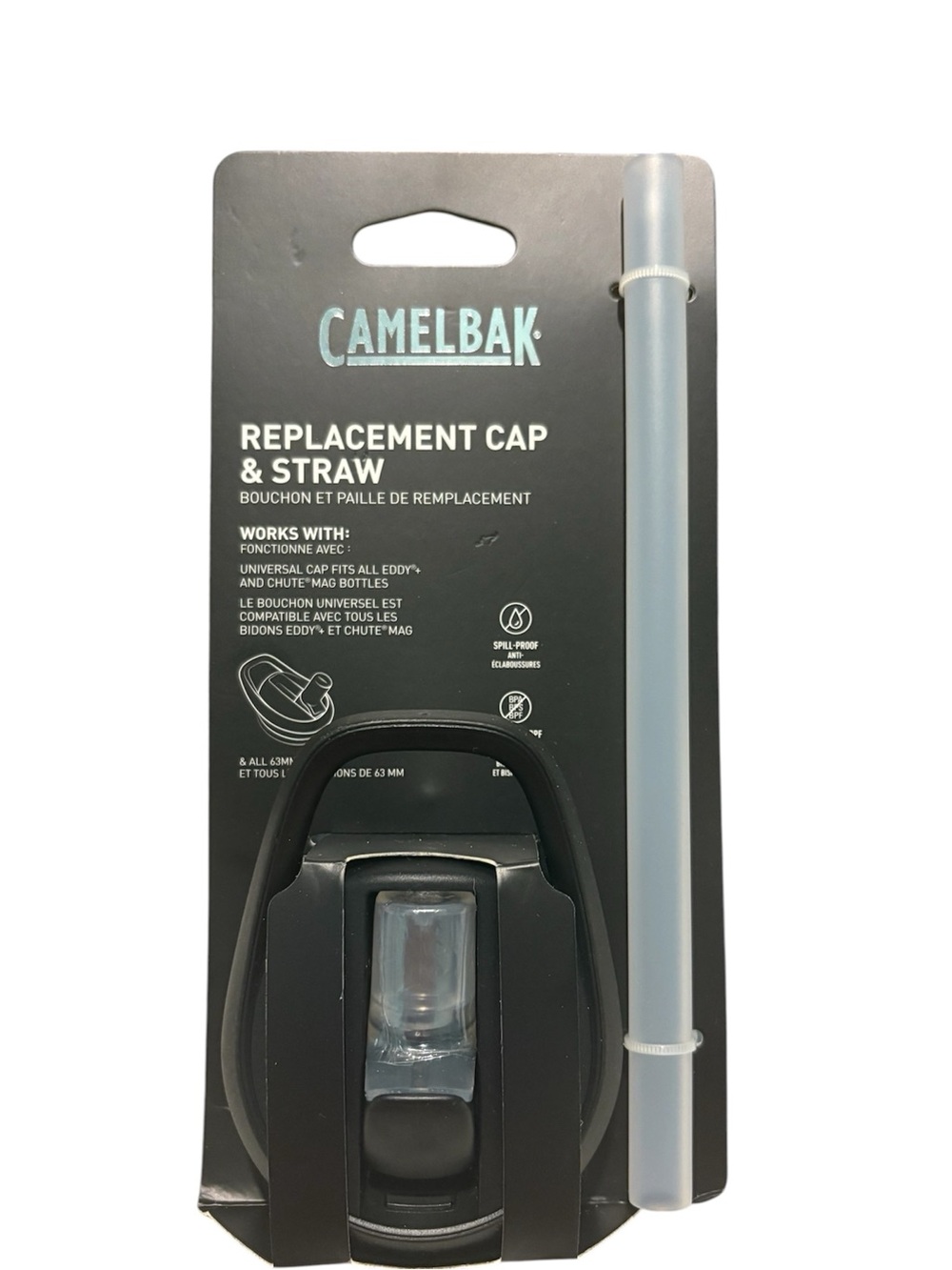 NWT Camelbak Eddy+ Replacement Black Cap and Straw